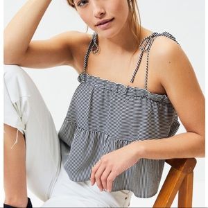 PacSun LA Hearts Black and White Striped Tank